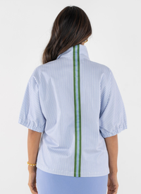 Poppy Top - Grapemist Stripe