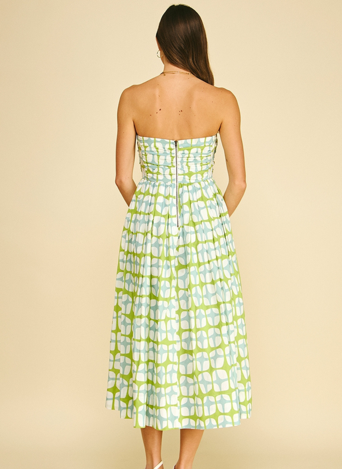 Sea Breeze Print Midi Dress