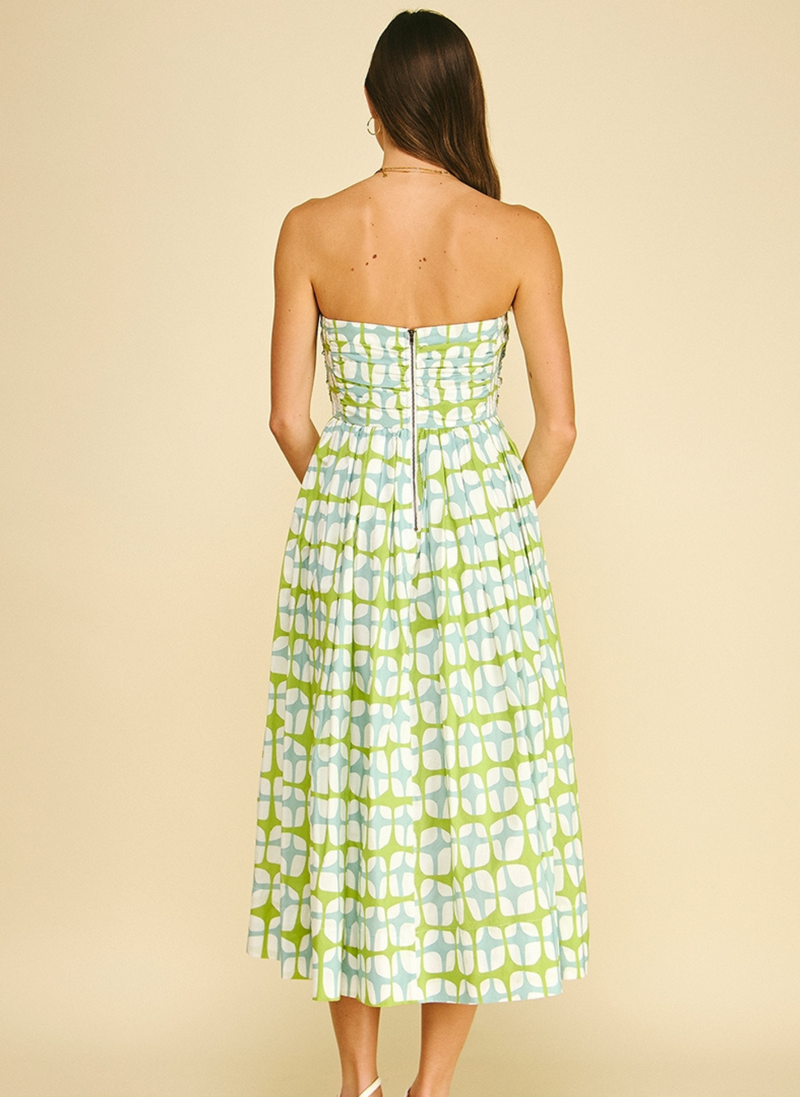 Sea Breeze Print Midi Dress