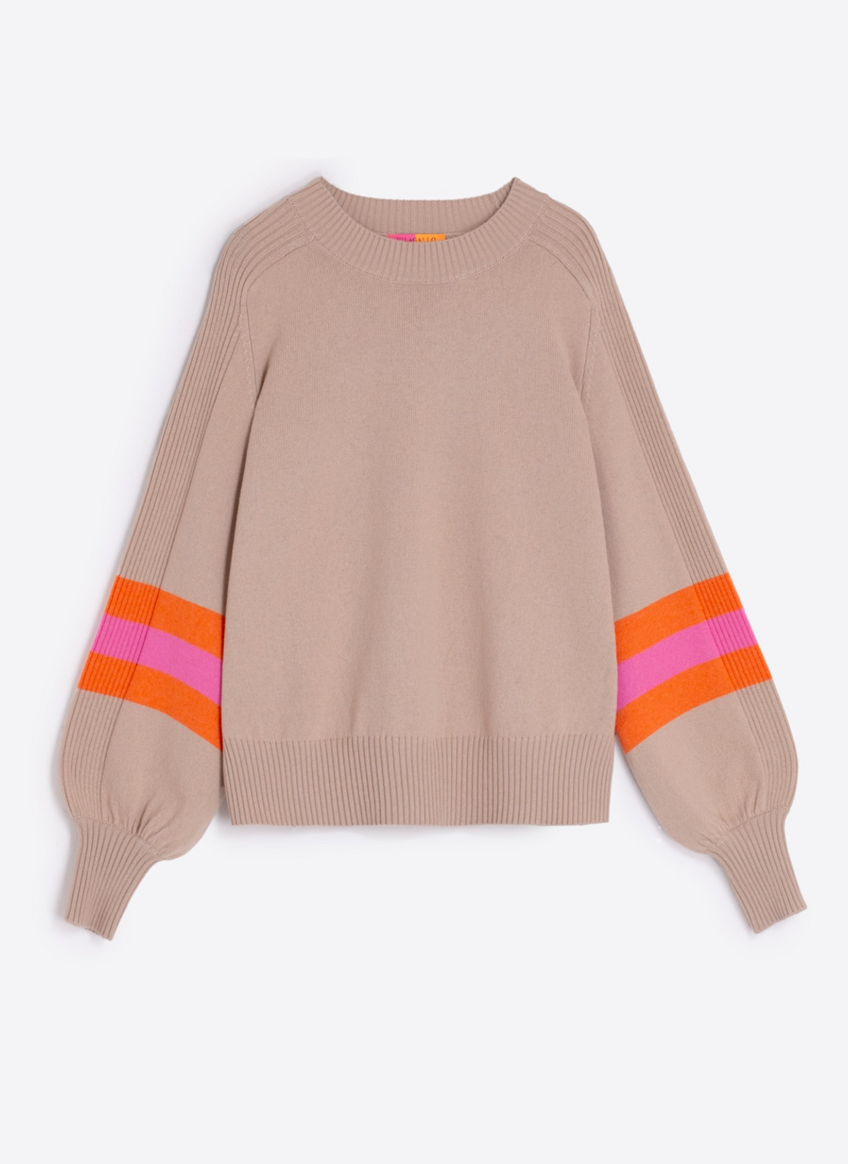 Balloon Sleeve Stripe Sweater