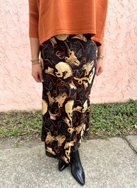 Western Revival Silk Skirt