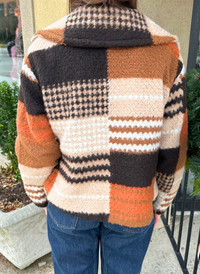 Block Pattern Short Jacket