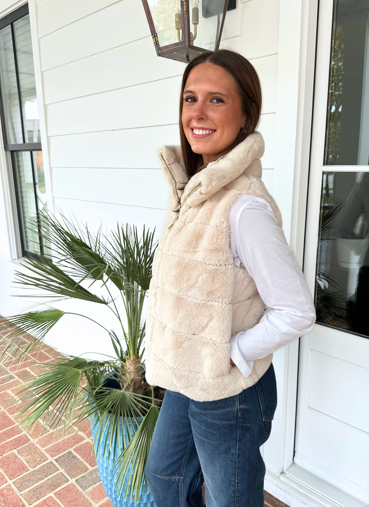 Lauren Crop Fur Vest