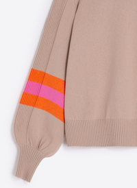 Balloon Sleeve Stripe Sweater