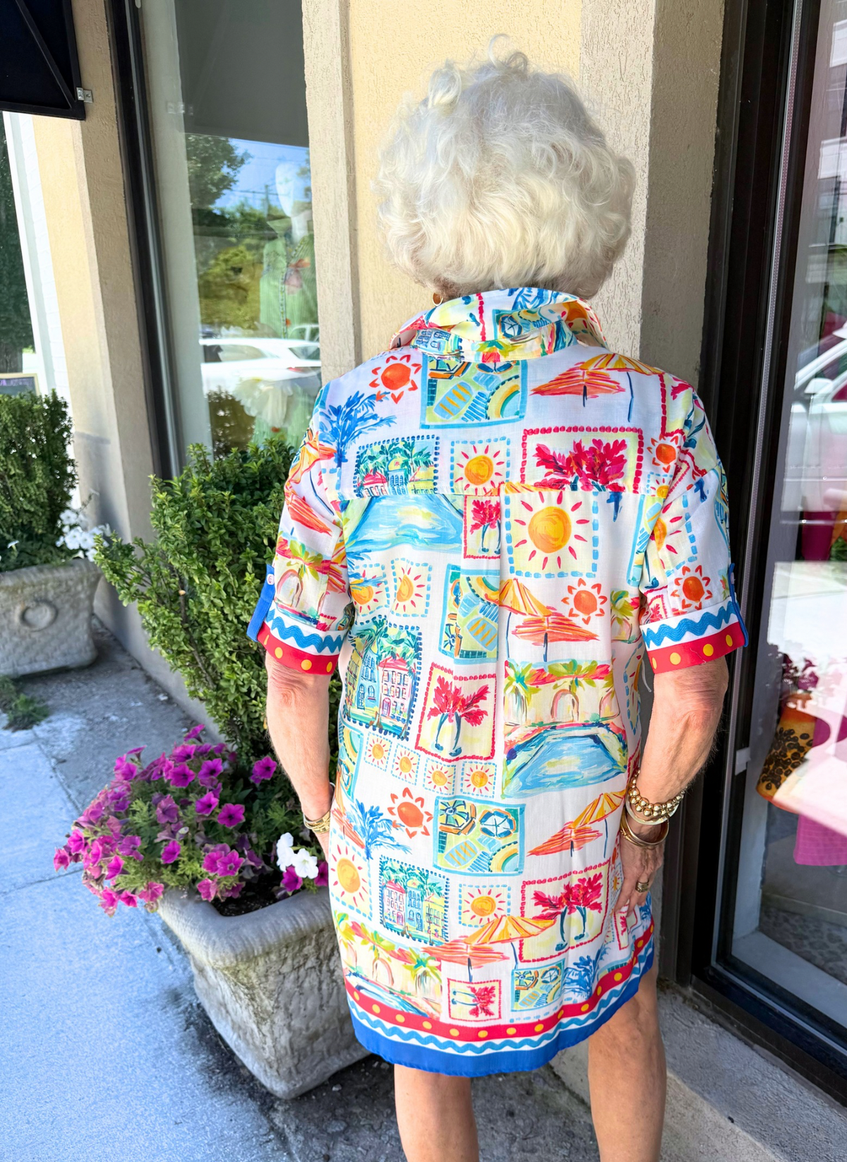 Sunny Vacay Placket Shirt Dress