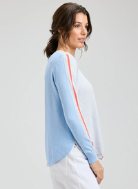 Rounded Bottom V-Neck Ice Sweater