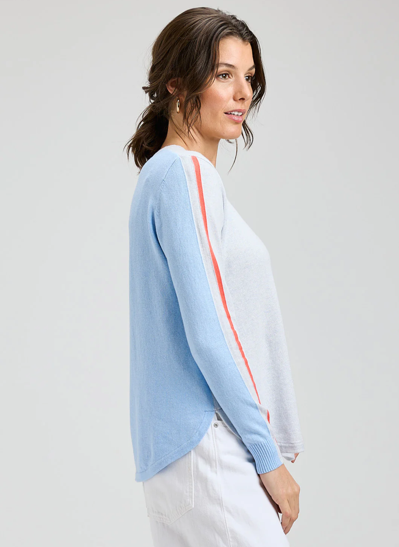Rounded Bottom V-Neck Ice Sweater