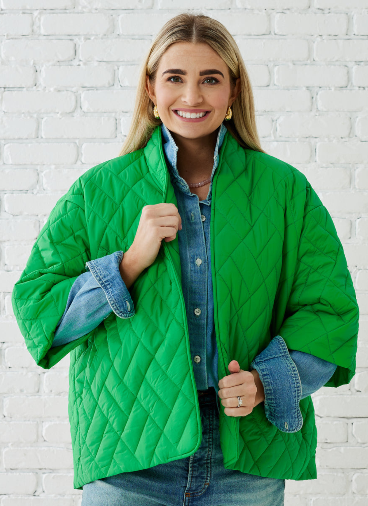 Penny 3/4 Sleeve Puffer