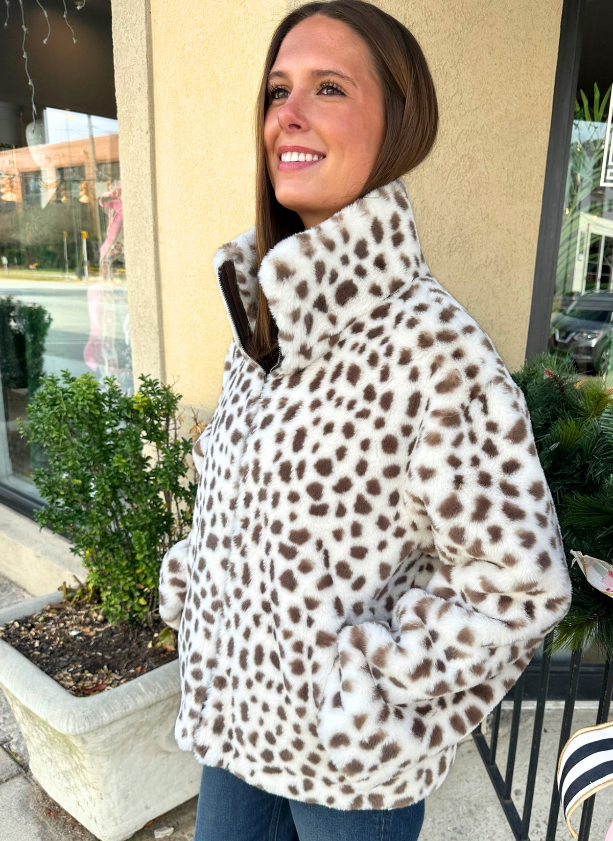 Snow Leopard Fur Jacket