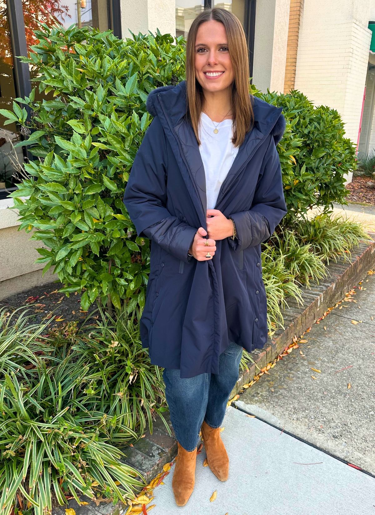 2 Way Zip Fur Hood Jacket