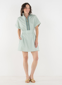 Twill Pullover Dress - Feldspar Stripe