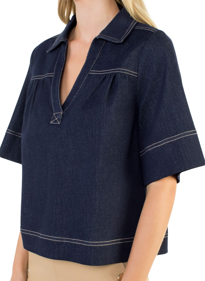 Ava Denim Top