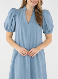 Hampton Midi Dress - Chambray Denim