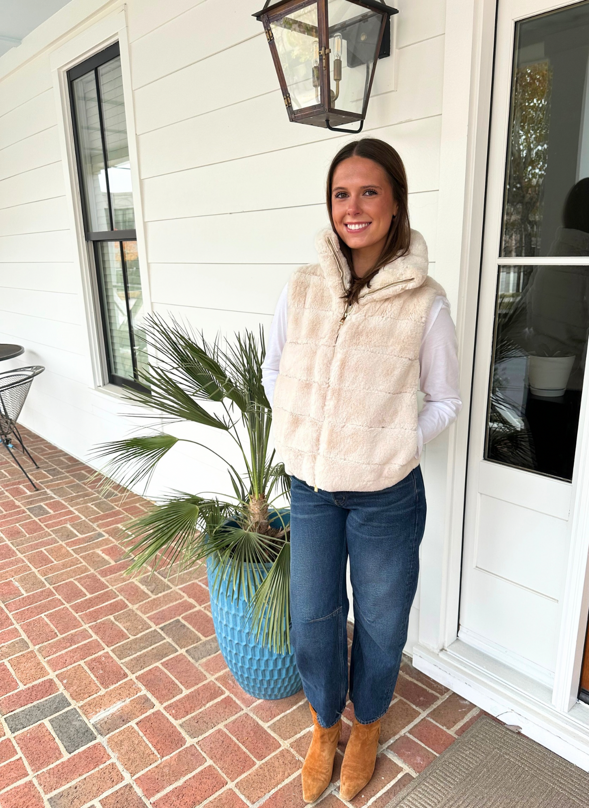 Lauren Crop Fur Vest