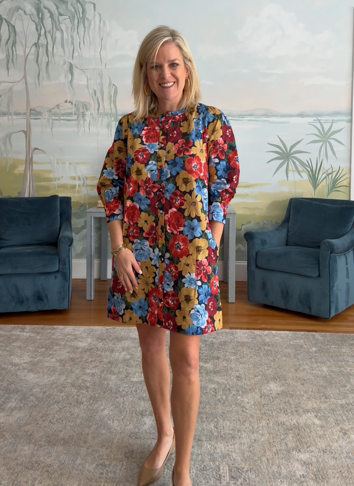 Paloma Dress - Nocturnal Garden