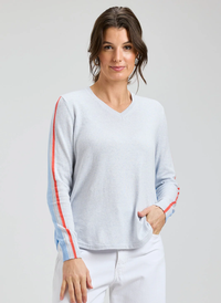 Rounded Bottom V-Neck Ice Sweater