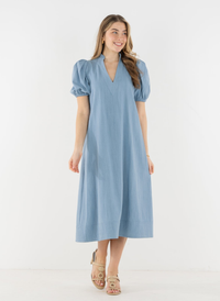 Hampton Midi Dress - Chambray Denim