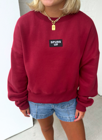 Spurs Up Boxy Crewneck Sweatshirt