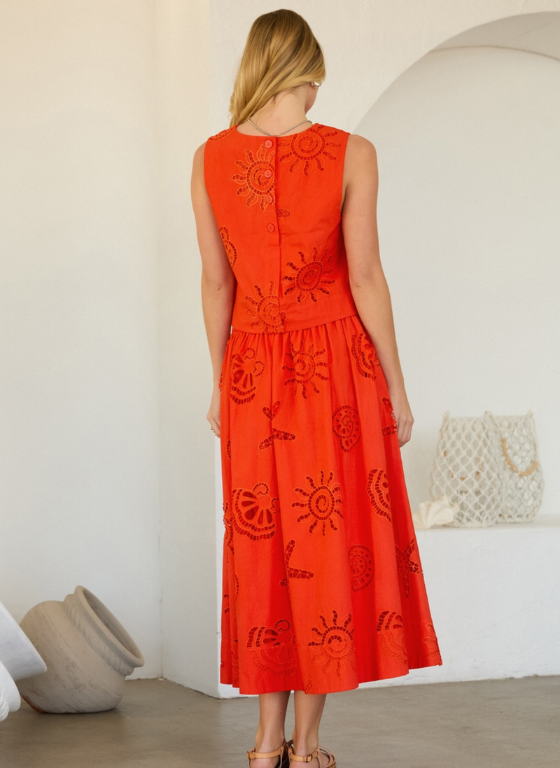 By The Sea Midi Skirt Set