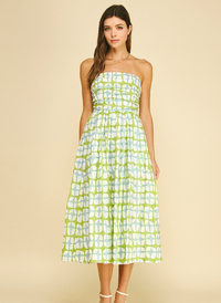 Sea Breeze Print Midi Dress