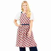 One Size Adult Holiday Apron - Holiday Plaid