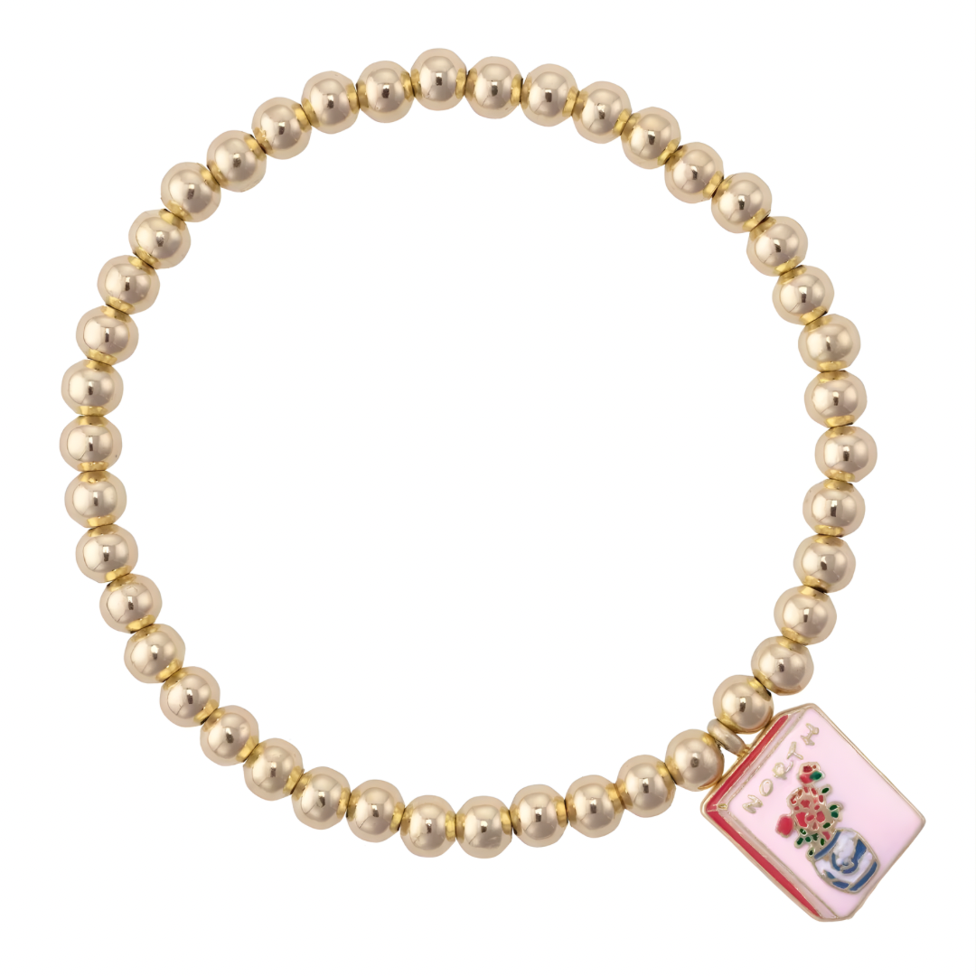 Mahjong Tile Stretch Bead Bracelet
