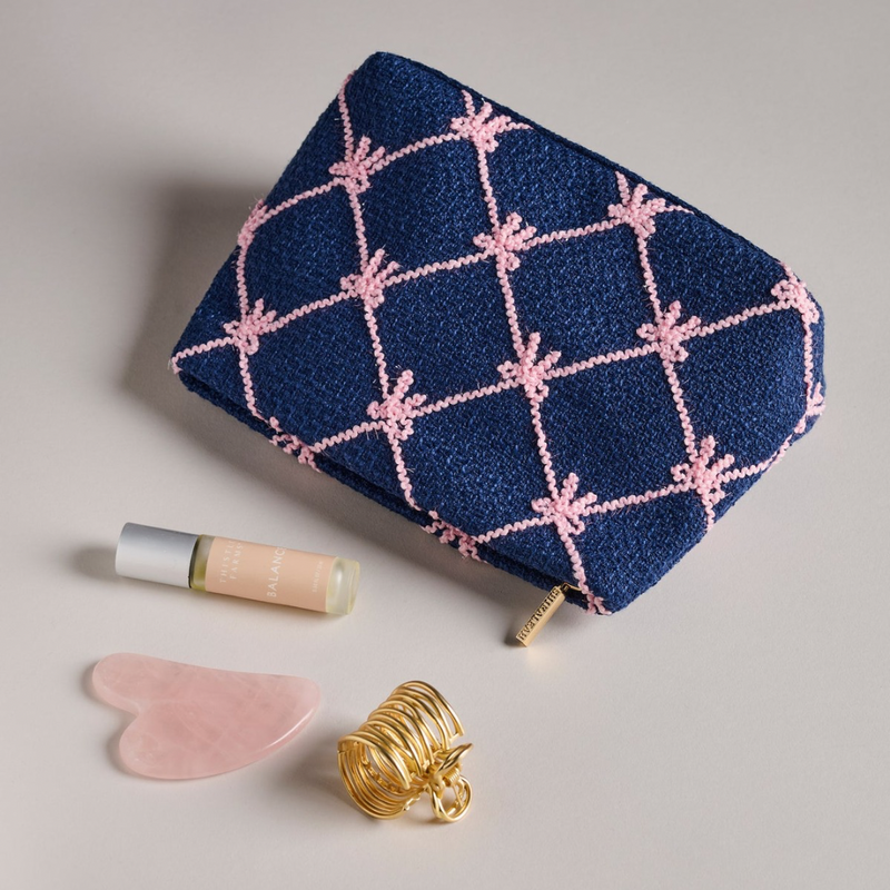 Tinsel Bow Zip Pouch