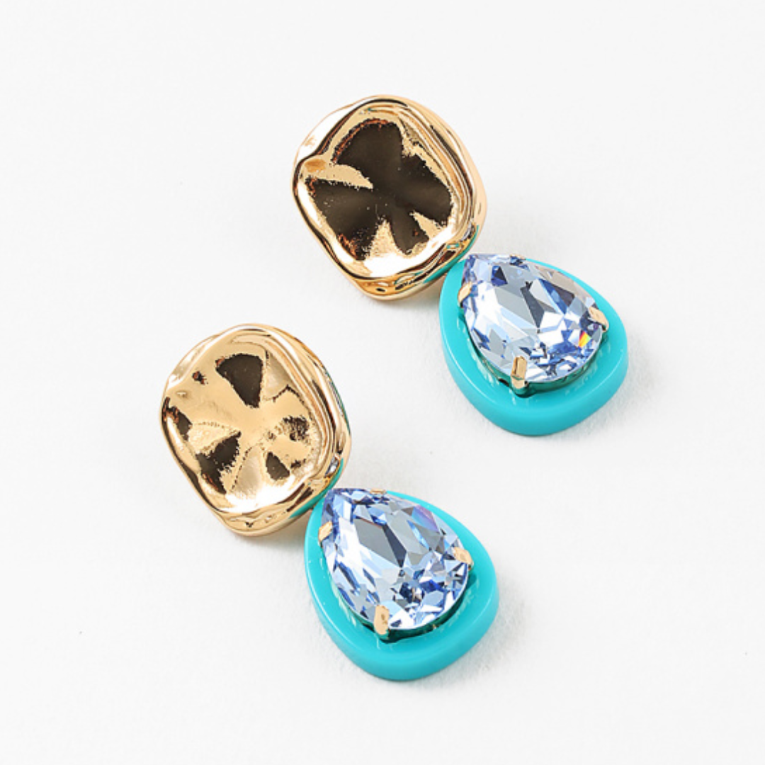 Manhattan Crystal Stud Earrings