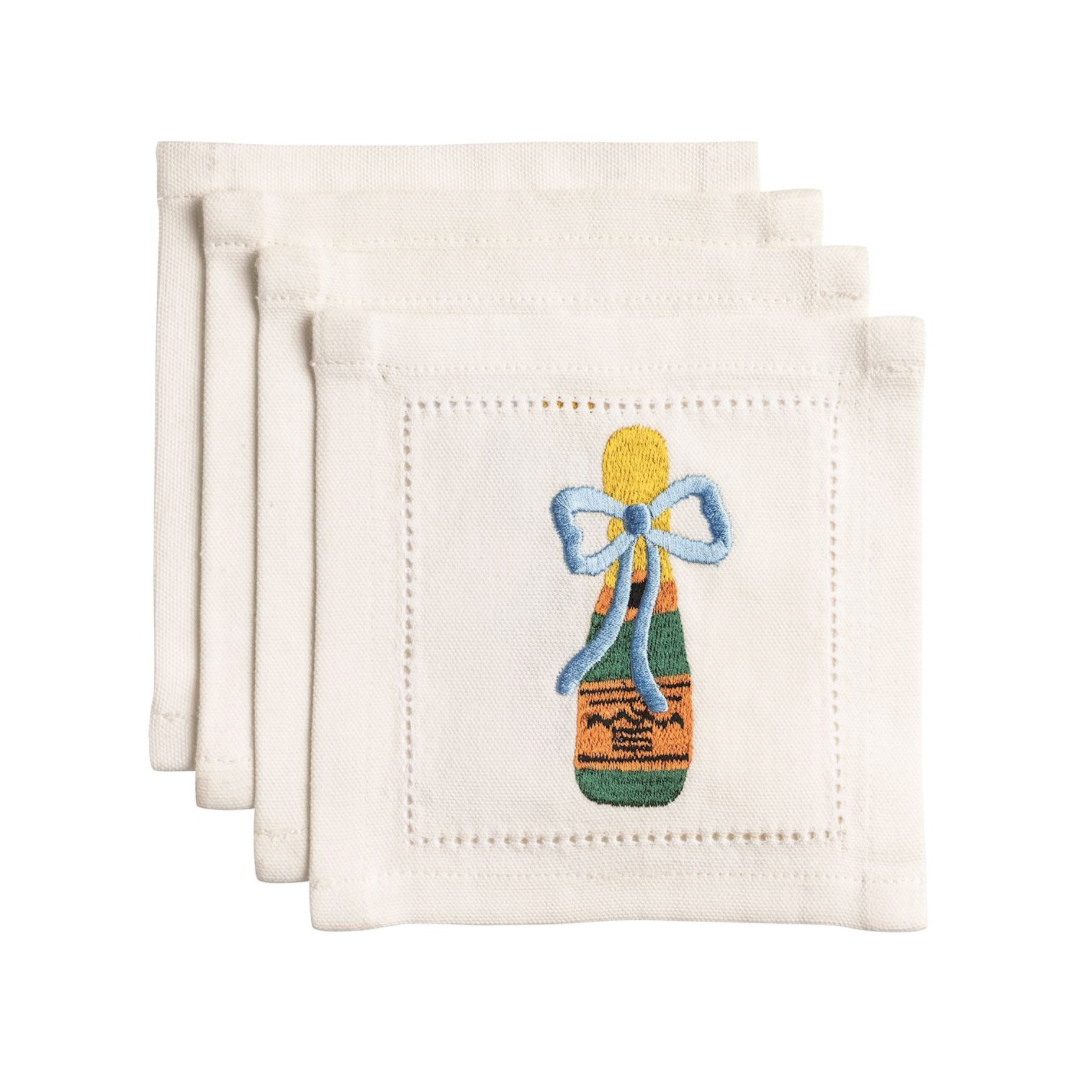 Embroidered Icon Cocktail Napkins