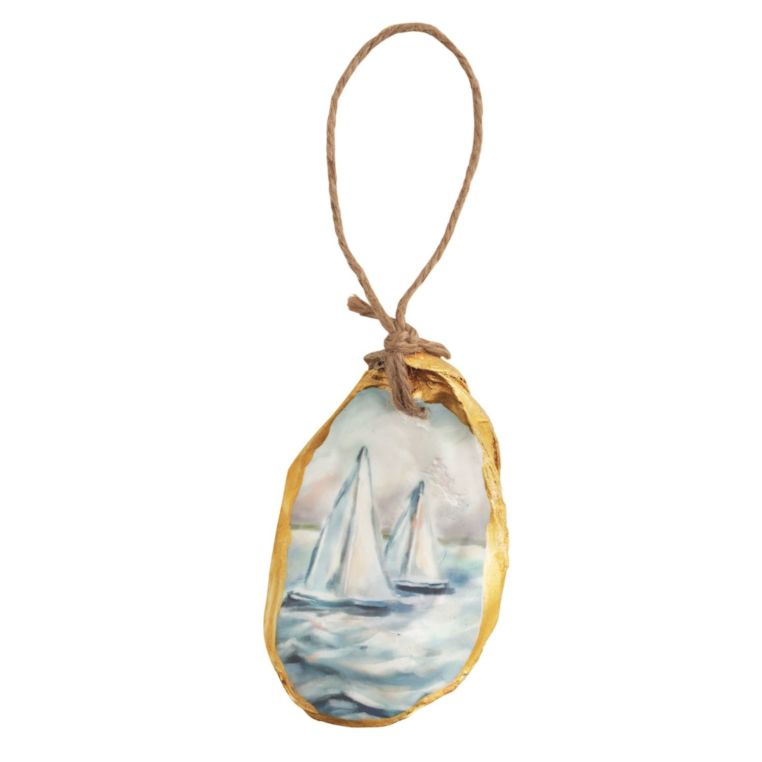Painted Oyster Ornament