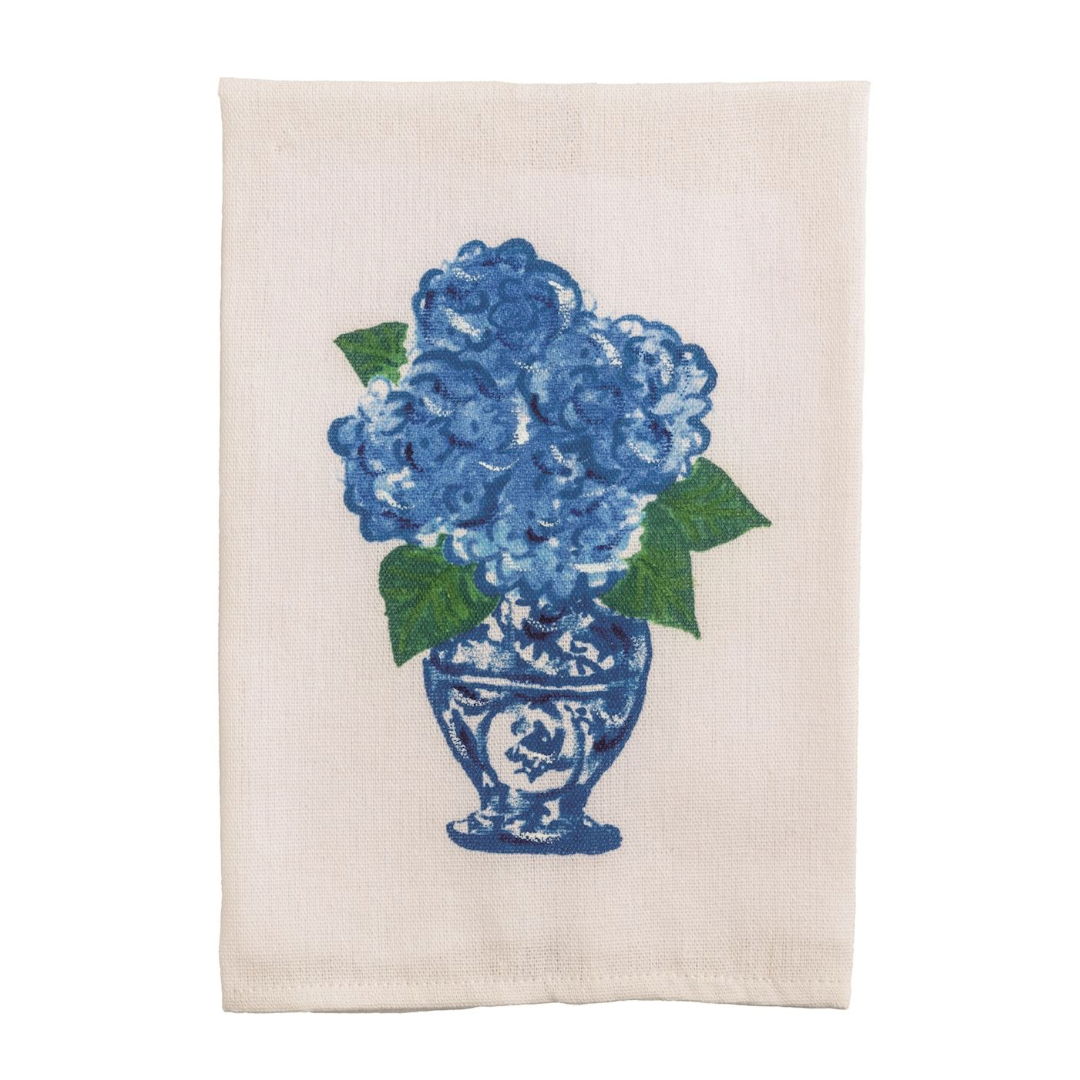 Painted Hydrangea Tea Towel