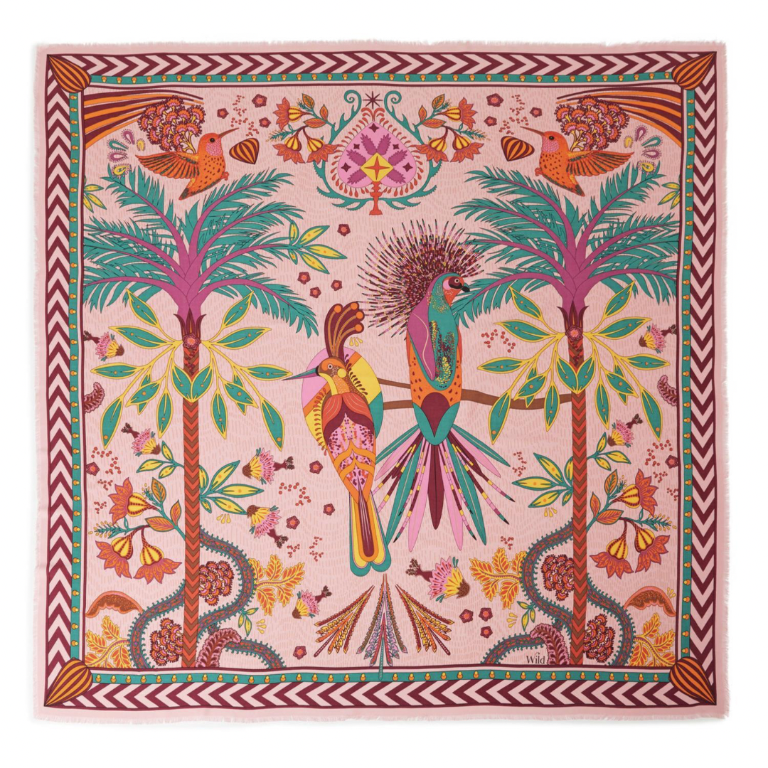 Magic India Rose Square Scarf