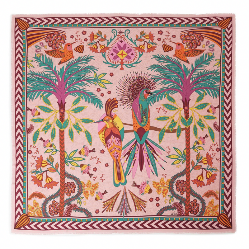 Magic India Rose Square Scarf