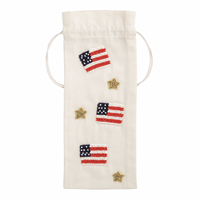Patriotic Beaded Wine Bag