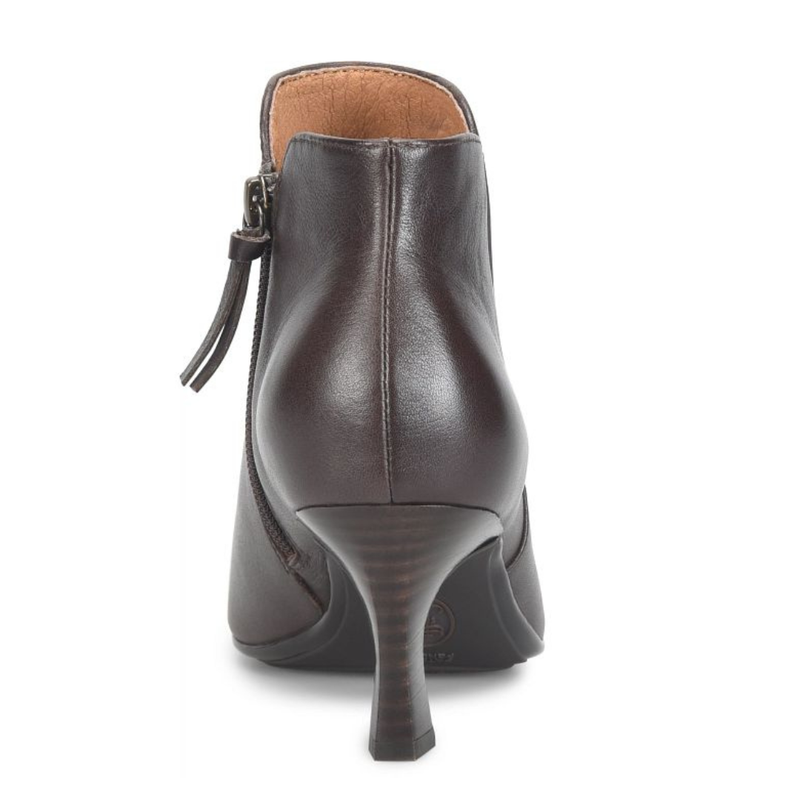 Sasha Leather Bootie - Chocolate Brown