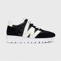 Racer Sneakers - Black + Cream