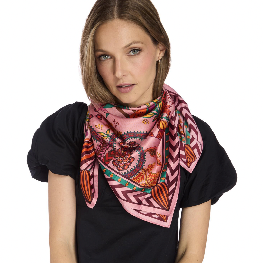 Magic India Rose Square Scarf