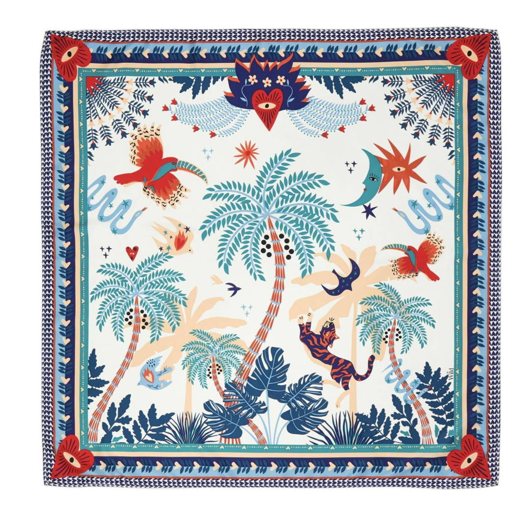 Ciao Amore Blue Square Scarf