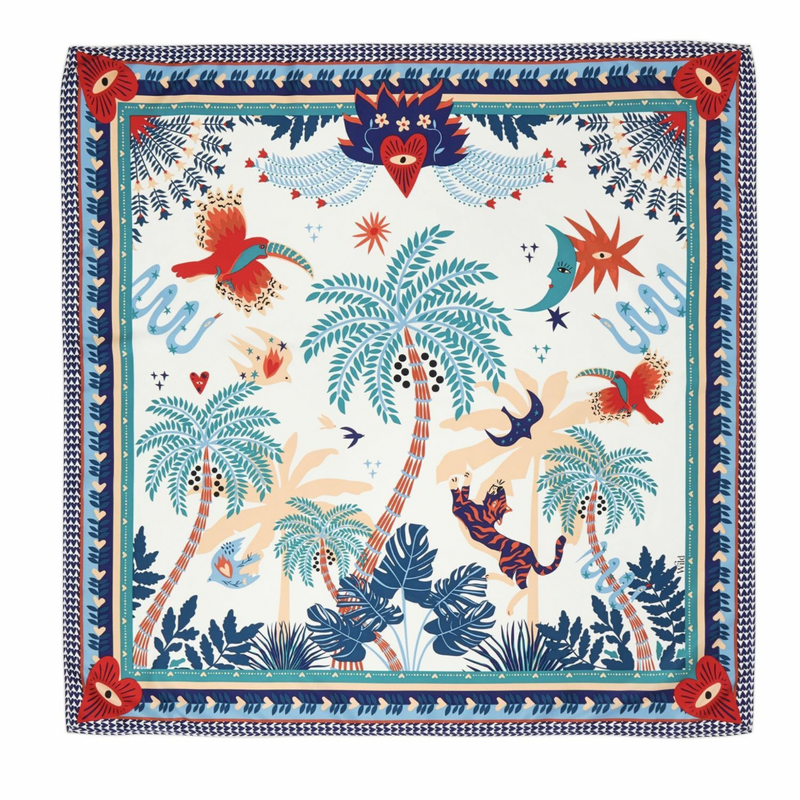 Ciao Amore Blue Square Scarf