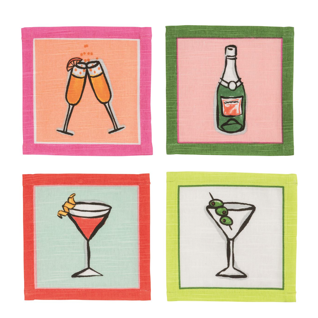Mimosa Bar Cotton Cocktail Napkins