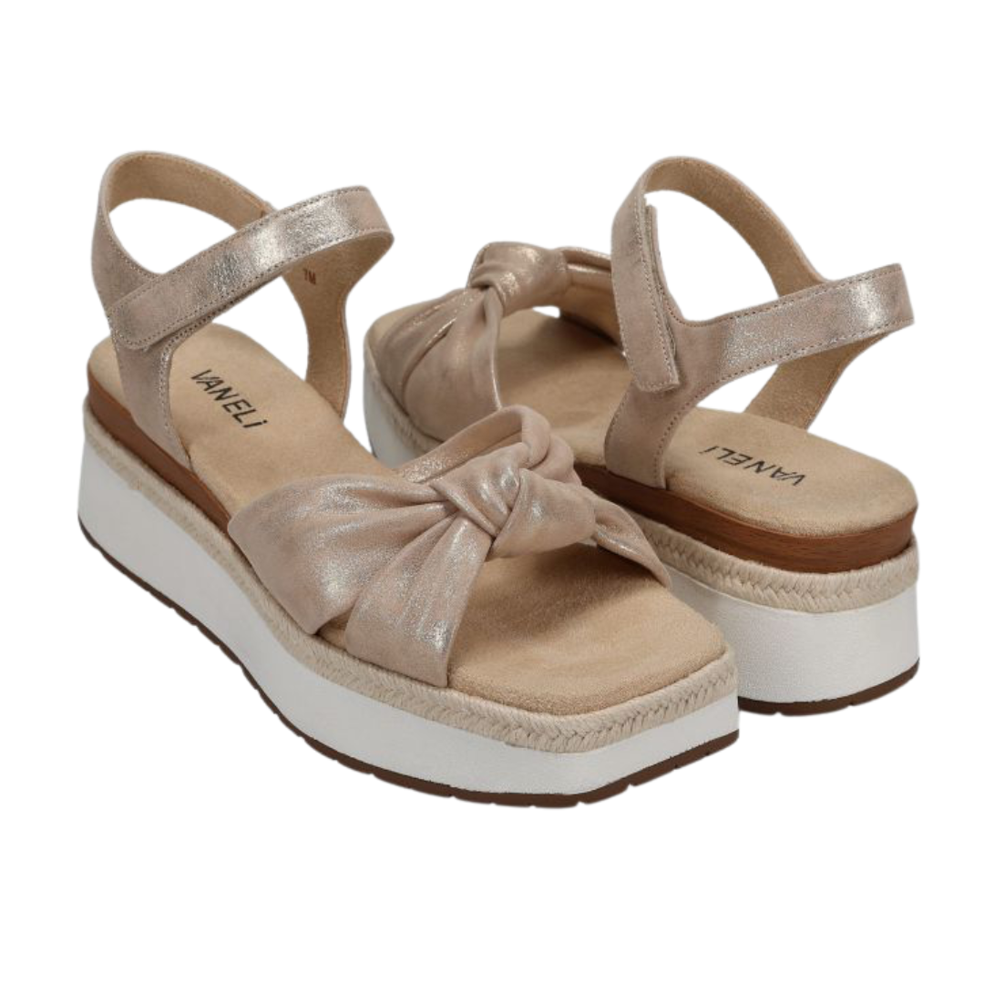 Ekon Square Toe Sandal - Champagne