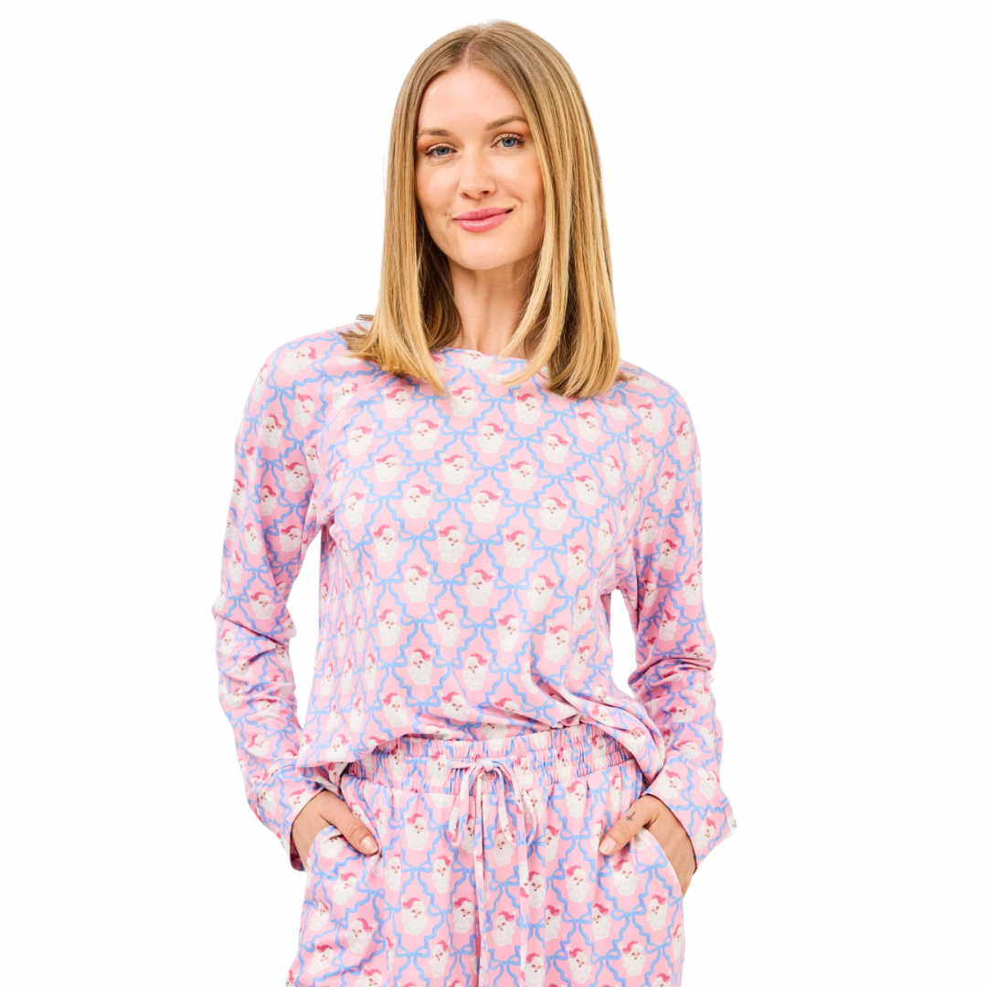 Annie Xmas Pajama Set - Santa Baby Bows