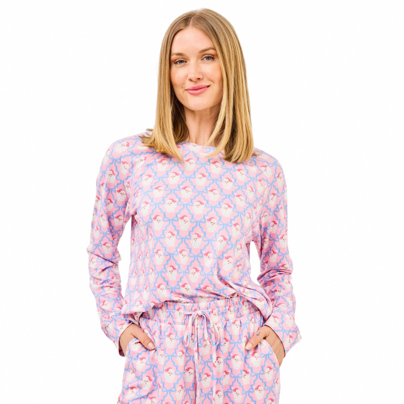 Annie Xmas Pajama Set - Santa Baby Bows