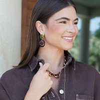 Ava Resin Linked Toggle Necklace