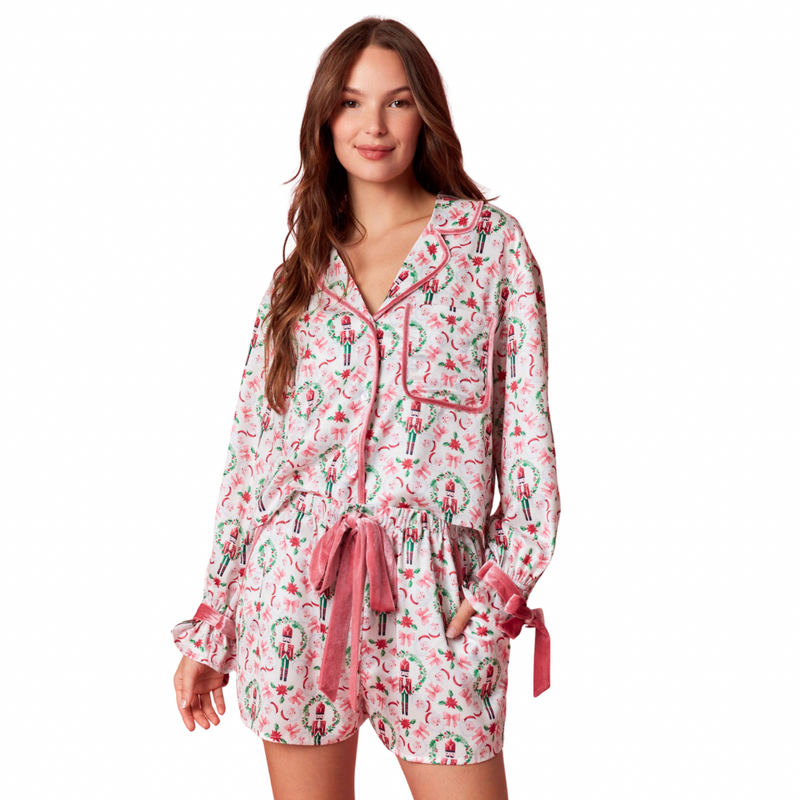 Velvet Bow Xmas Pajama Set