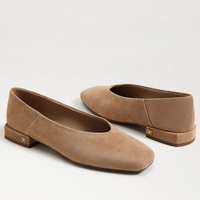 Kasey Square Toe Ballet Flat - Cyprus Tan Suede