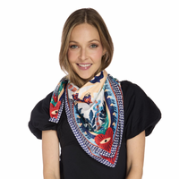 Ciao Amore Blue Square Scarf