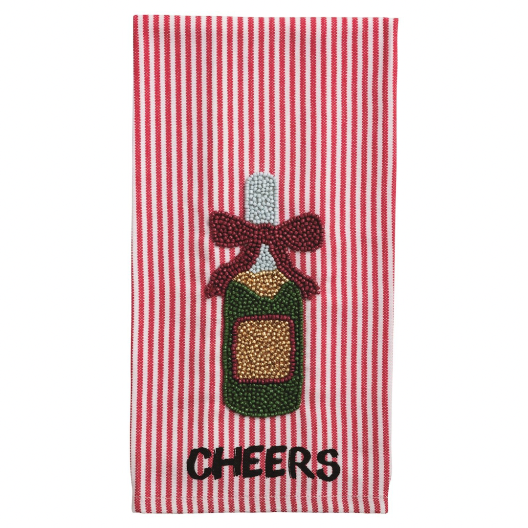 Beaded Xmas Hand Towel