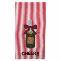 Beaded Xmas Hand Towel