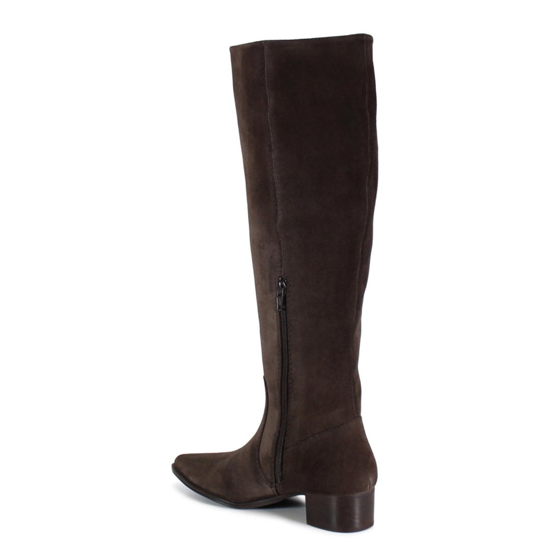 Dig-Ital Knee High Suede Boot - Dark Brown